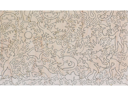 A second closeup of the back of the puzzle, Fisherman or Exotic Lands.