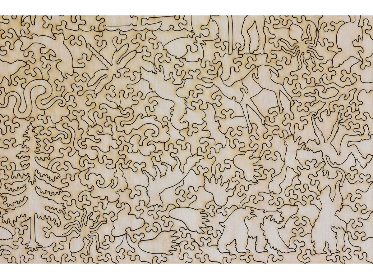 A closeup of the back of the puzzle, Train Smoke Image.