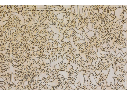 A closeup of the back of the puzzle, Train Smoke Image.