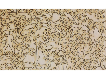 Second image for A closeup of the back of the puzzle, Train Smoke Image.