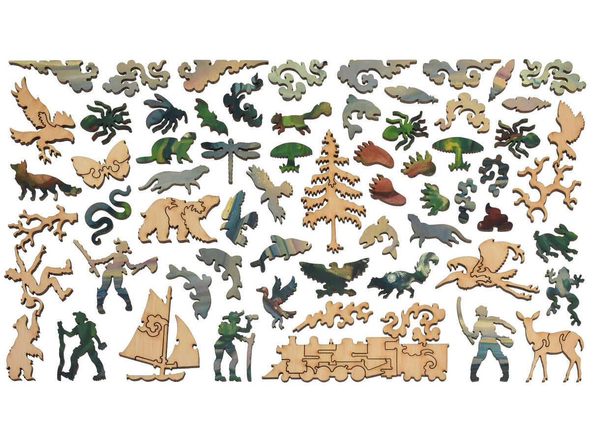 The whimsies that can be found in the puzzle, Train Smoke.