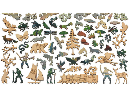 The whimsies that can be found in the puzzle, Train Smoke.