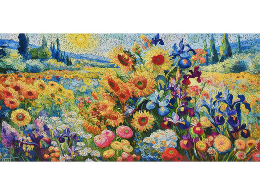 The front of the puzzle, Van Gogh's Garden.