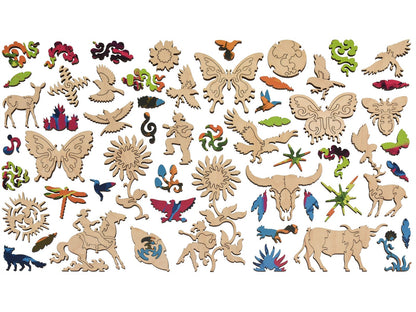 The whimsies that can be found in the puzzle, Vaqueros Andres, by Duke Beardsley.