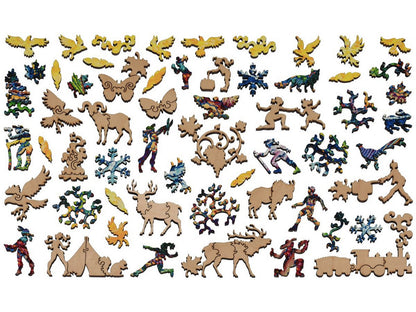 The whimsies that can be found in the puzzle, Vines Amongst the Rockies.