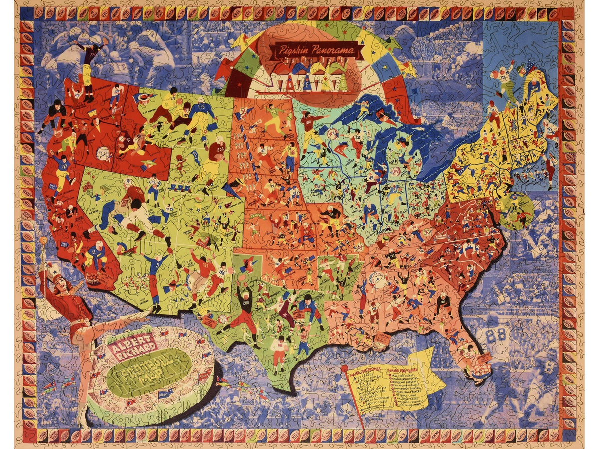 The front of the puzzle, Vintage College Football.