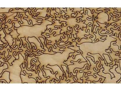Second image for A closeup of the back of the puzzle, What Santa Claus Brings showing the detail in the pieces.