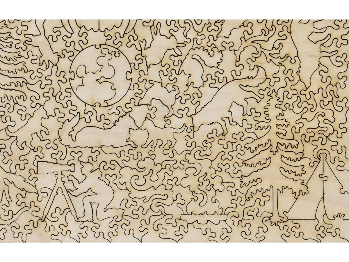 A closeup of the back of the puzzle, Wild in Spirit.