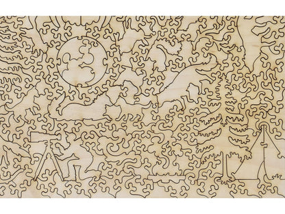A closeup of the back of the puzzle, Wild in Spirit.
