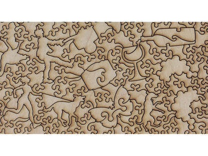 A second closeup of the back of the puzzle, The Wine Tour, showing the detail in the pieces.
