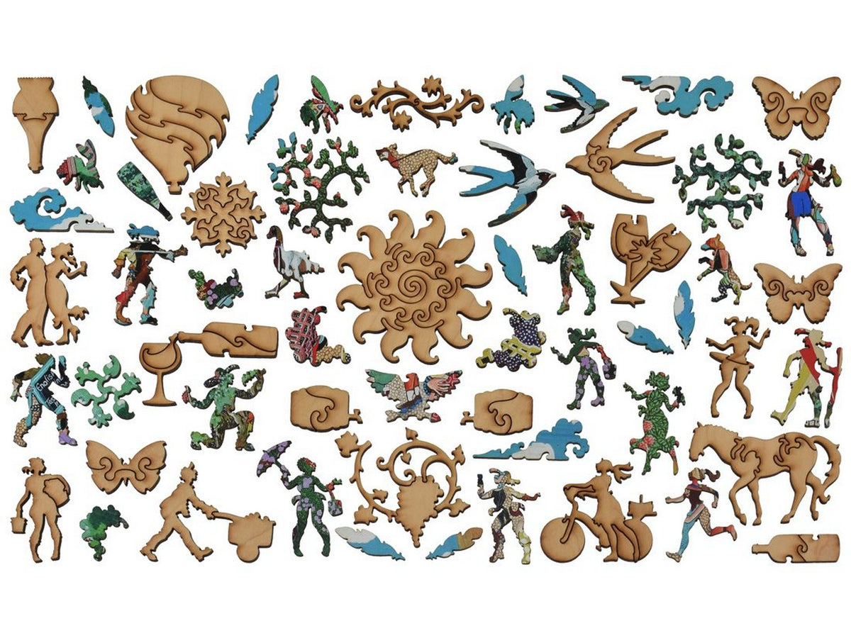 The whimsies that can be found in the puzzle, The Wine Tour.