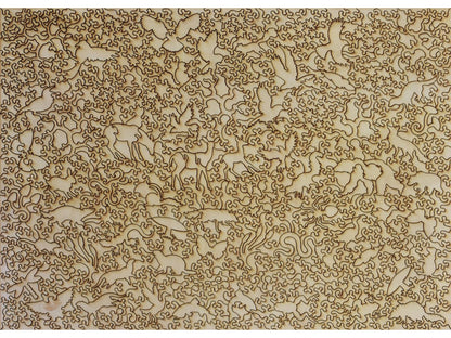 The back of the puzzle, Woodland Scene.