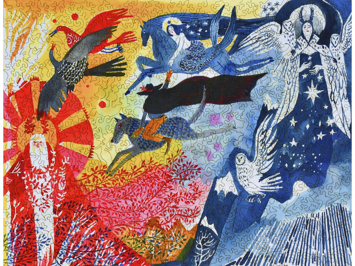 The front of the puzzle, Across the Sun and Moon.
