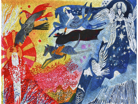 The front of the puzzle, Across the Sun and Moon.