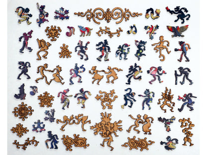 The whimsy pieces that can be found in the puzzle, Alistair.