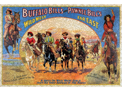 The front of the puzzle, A Bevy of Wild West Women.
