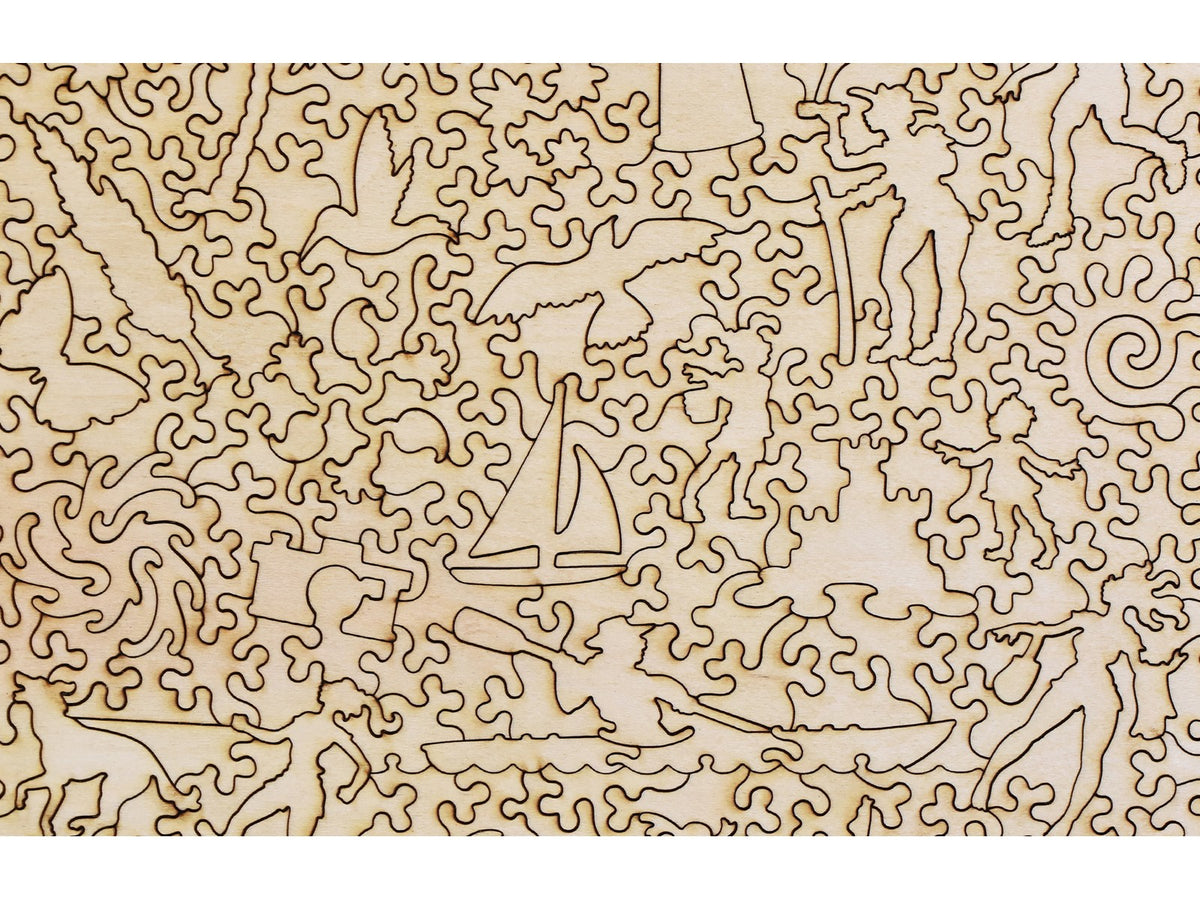 A closeup of the back of the puzzle, Capo di Noli.