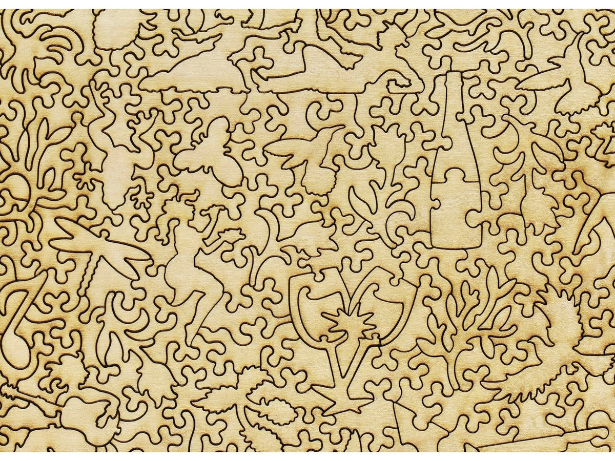 A closeup of the back of the puzzle, Celebration.
