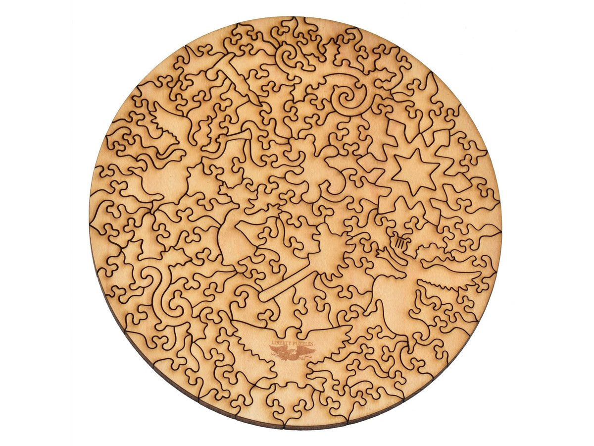 The back of the puzzle, Christmas Angel.