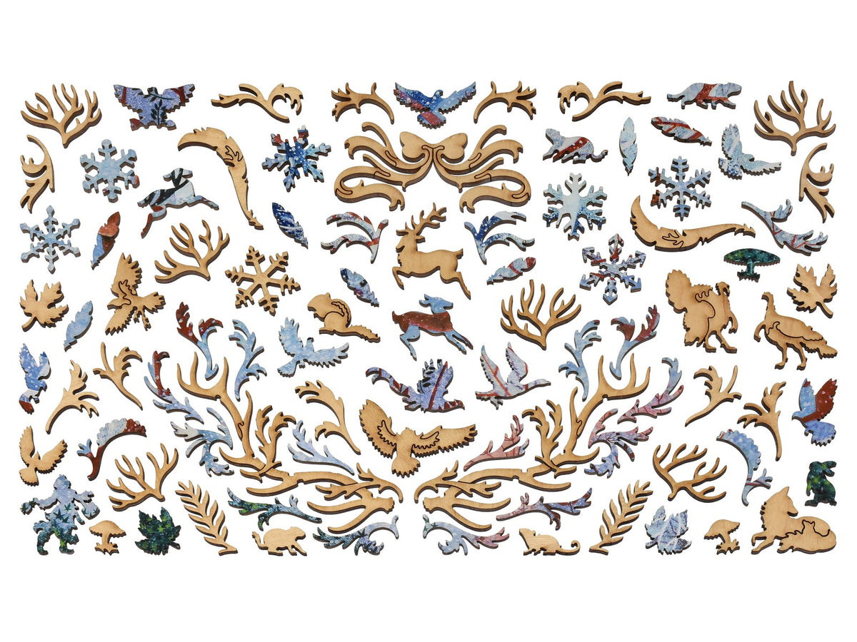 The whimsy pieces that can be found in the puzzle, Cool Stag.