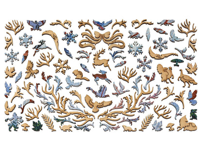 The whimsy pieces that can be found in the puzzle, Cool Stag.