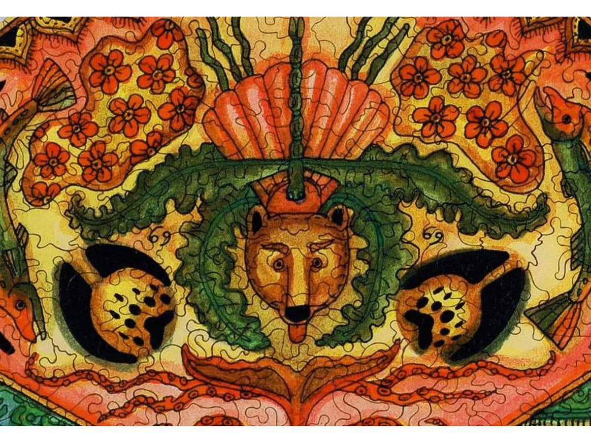 A closeup of the front of the puzzle, Crab.