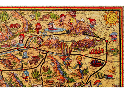 A closeup of the front of the puzzle, Denver & Rio Grande Western Railroad.