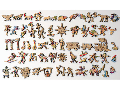 The whimsy pieces that can be found in the puzzle, Denver & Rio Grande Western Railroad.