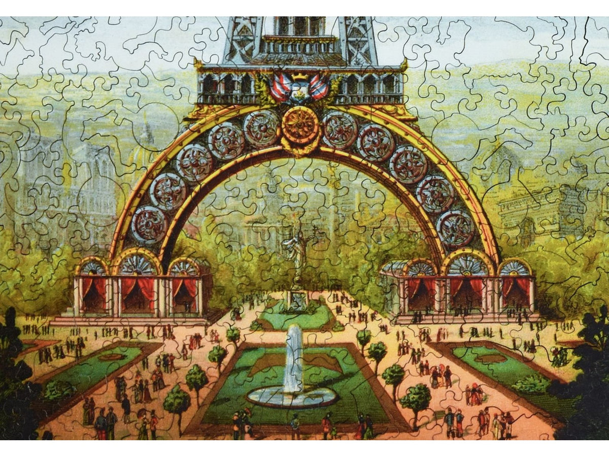 A closeup of the front of the puzzle, Exposition Universelle de 1889.