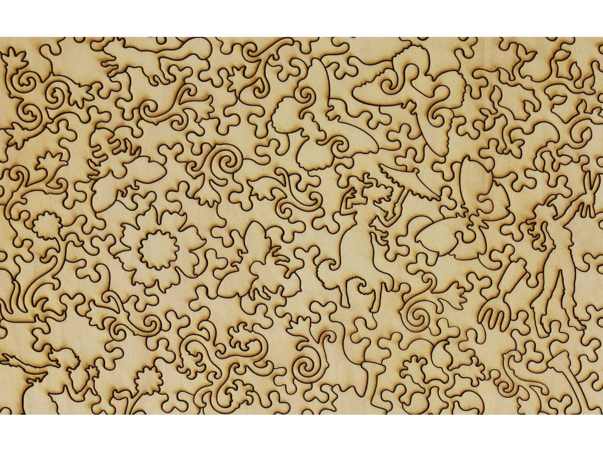 A closeup of the back of the puzzle, Garden at Giverny.