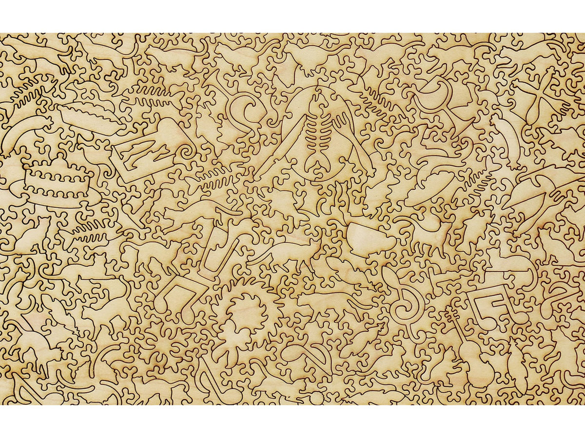 A closeup of the back of the puzzle, Getting Together.