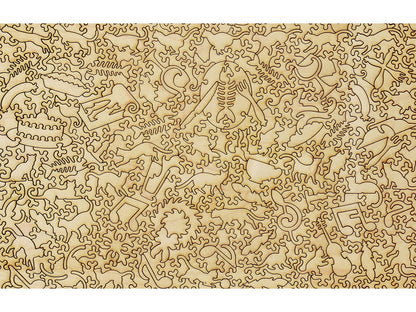 A closeup of the back of the puzzle, Getting Together.