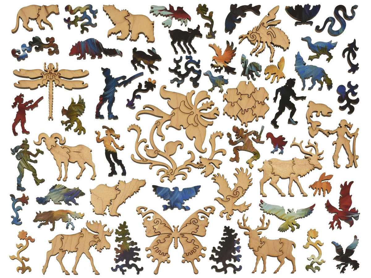 The whimsies that can be found in the puzzle, The Heart of a Bear.