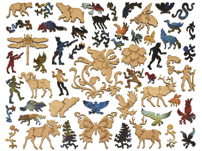 The whimsies that can be found in the puzzle, The Heart of a Bear.