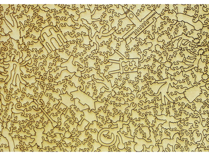 A closeup of the back of the puzzle, Hills of San Francisco.