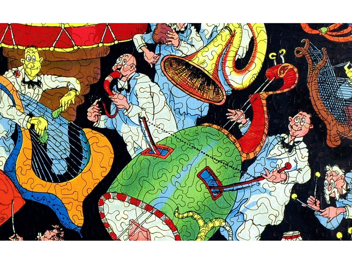 A closeup of the front of the puzzle, Incidental Music for a New Year's Eve Party.