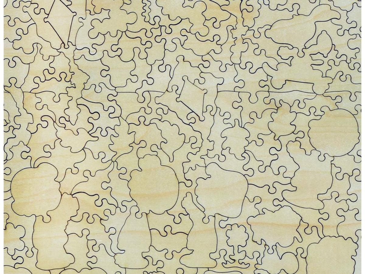 A closeup of the back of the puzzle, Kite-Eating Tree, showing the detail in the pieces.