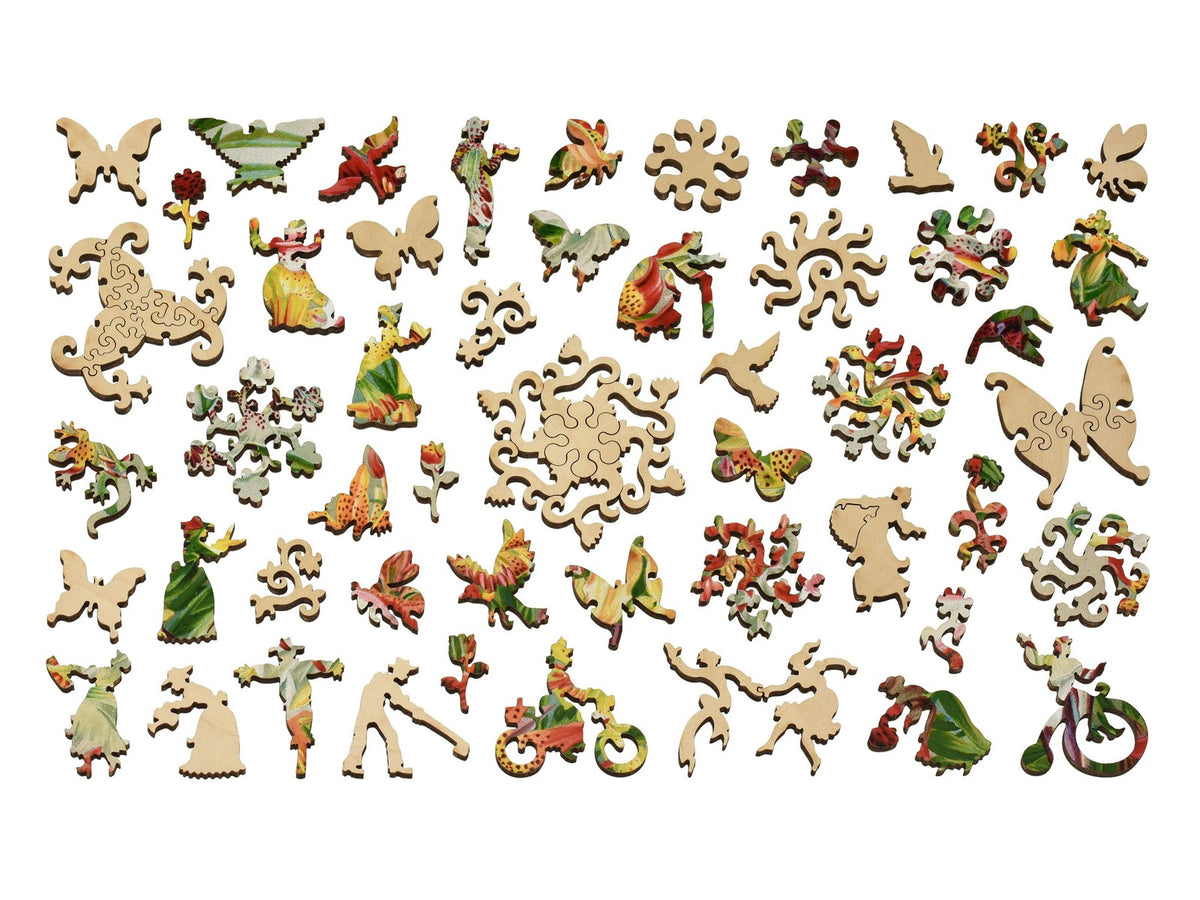 The whimsy pieces that can be found in the puzzle, Lilies.
