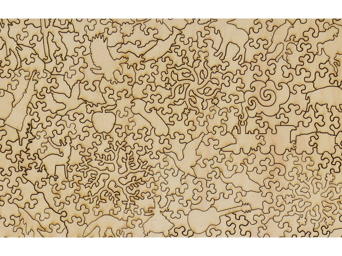 A closeup of the back of the puzzle, Map of America's Making.