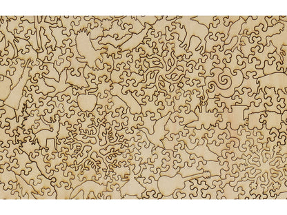 A closeup of the back of the puzzle, Map of America's Making.