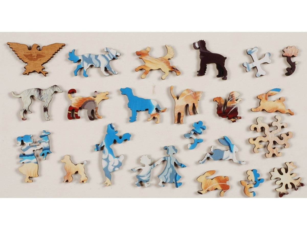 The whimsy pieces that can be found in the puzzle, Merlin.