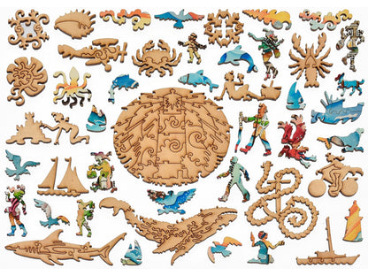 The whimsies that can be found in the puzzle, Nantucket.