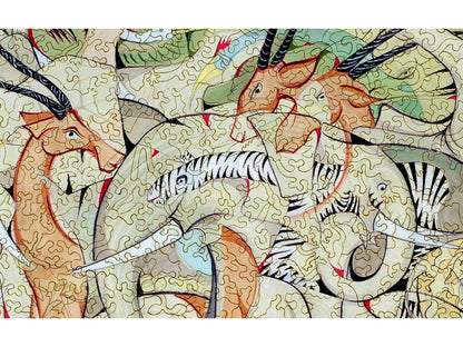 A closeup of the front of the puzzle, On the Ngare Ndare River.