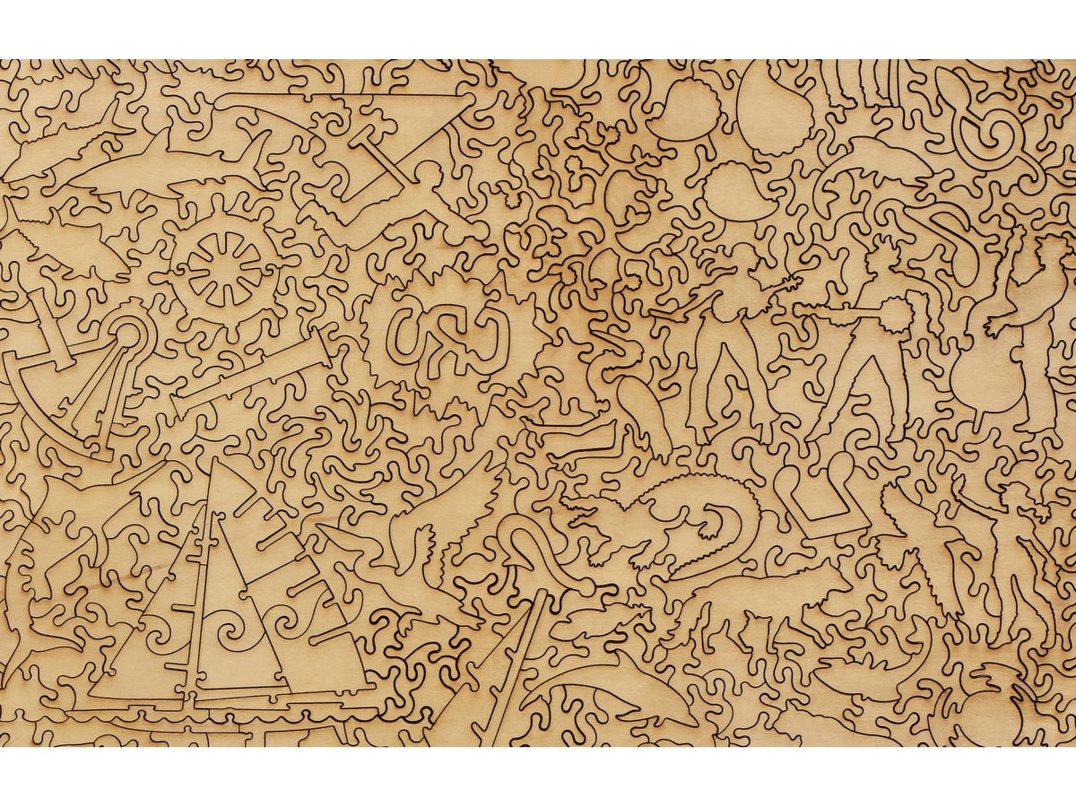 A closeup of the back of the puzzle, Outer Banks of North Carolina.