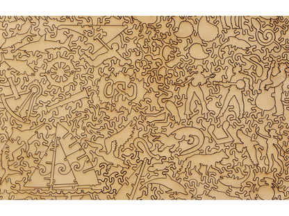 A closeup of the back of the puzzle, Outer Banks of North Carolina.