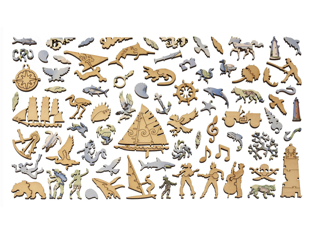 The whimsy pieces that can be found in the puzzle, Outer Banks of North Carolina.