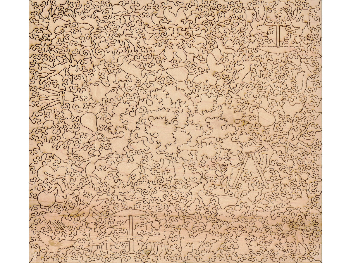The back of the puzzle, Pear Tree.