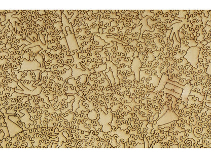 A closeup of the back of the puzzle, Piccadilly Circus.