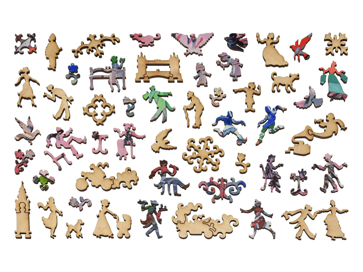 The whimsy pieces that can be found in the puzzle, Piccadilly Circus.