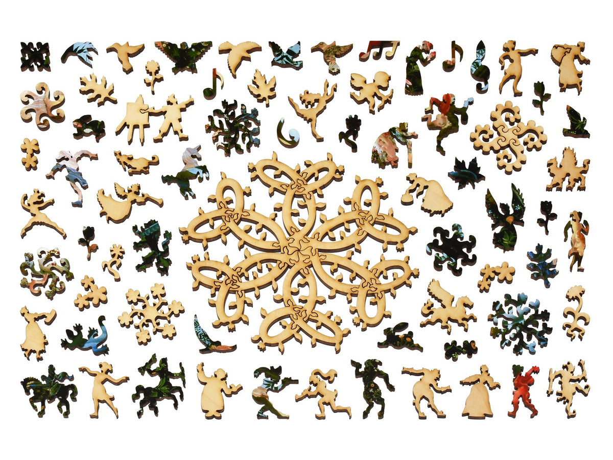 The whimsy pieces that can be found in the puzzle, Primavera.